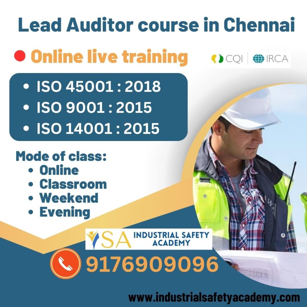 lead auditor course in chennai, lead auditor certificate, lead auditor training institute in chennai
