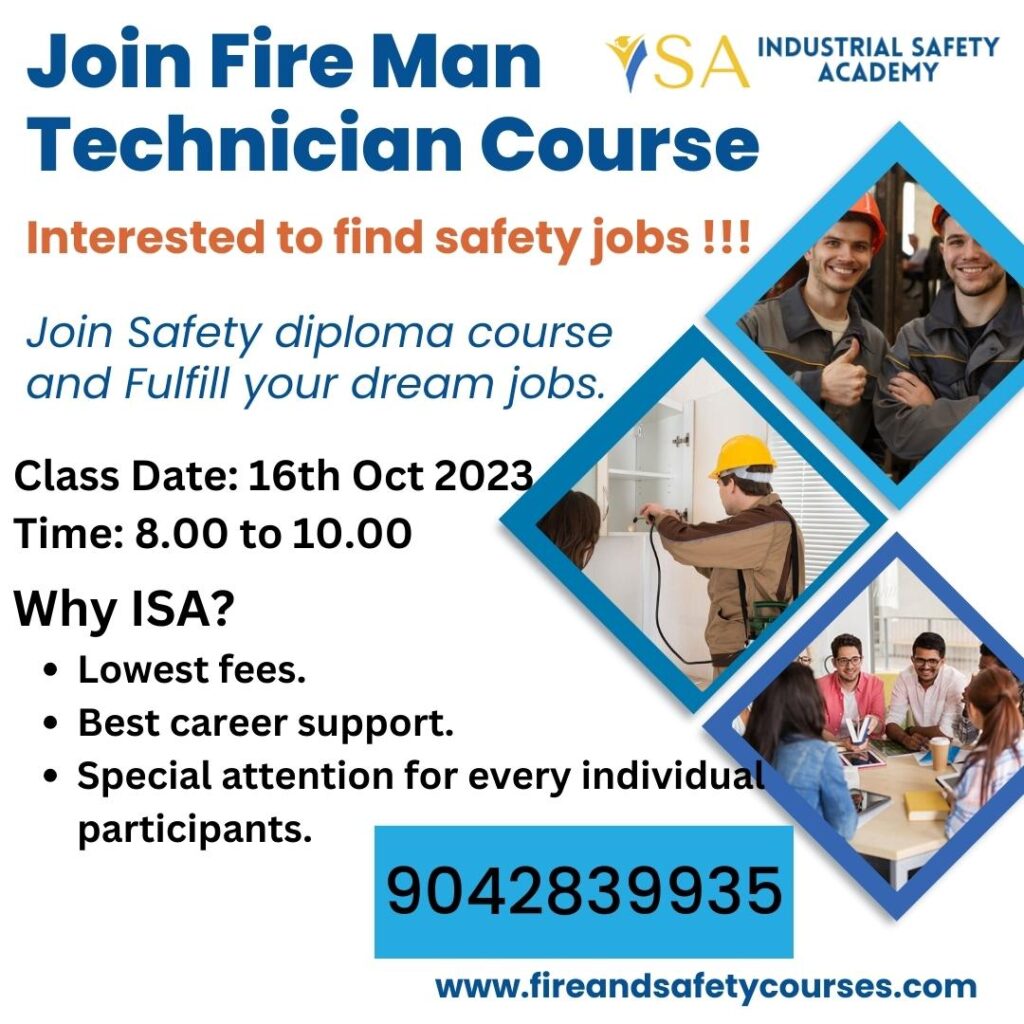 fire and safety course in chennai, safety training instittue in chennai,fire and industrial safety courses